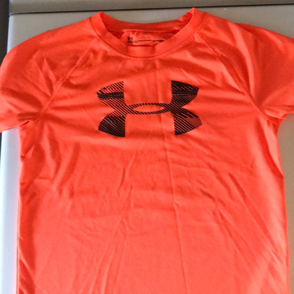 Orange boys athletic Under Armour shirt